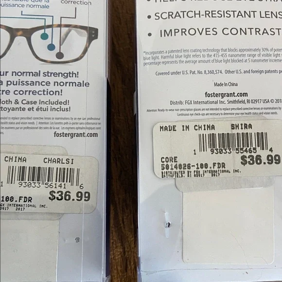 FOSTER GRANT READING GLASSES / 2 pairs +1.00 NWT - Picture 4 of 6